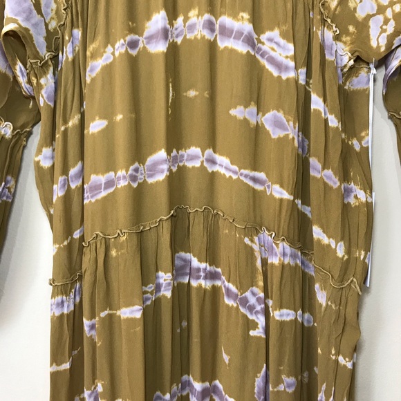 ⚡️SOLD⚡️Young Fabulous & Broke Dress Tie Dye Long Sleeve Long Maxi Tiered NEW - Picture 12 of 16